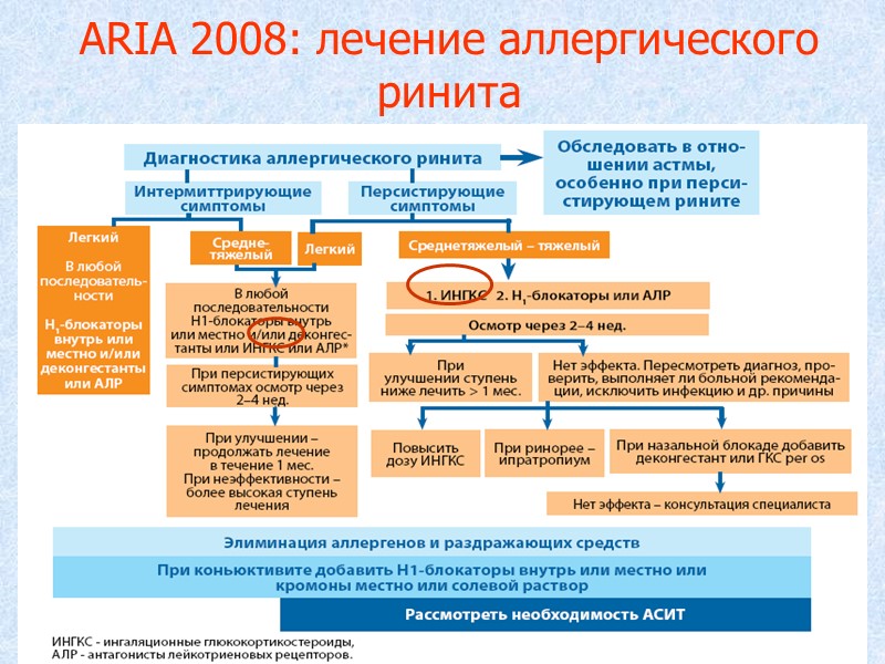 ARIA 2008: лечение аллергического ринита